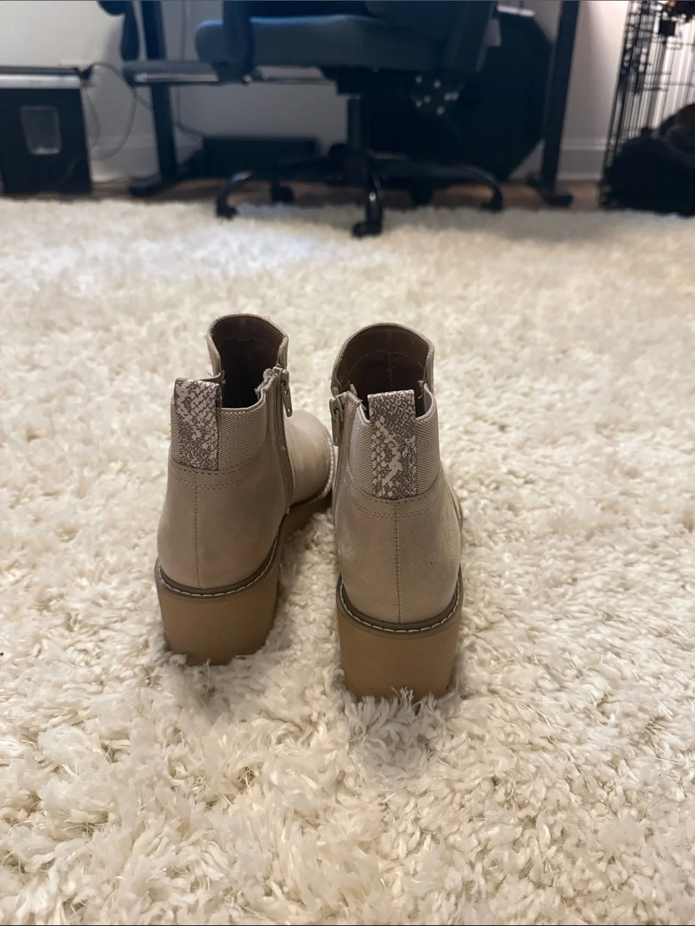 Universal Thread Light Taupe Suede Chelsea Booties